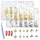 400 Stück Gold Silber Stern Nail Charms mit 1 lila Pinzette, Metall Nagel Charms Nägel Zubehör, Gemischte Größe Nail Art Charms Nail Charms Gold Nail Charms Silver Nagel Deko, 3D Stars Nails Charms