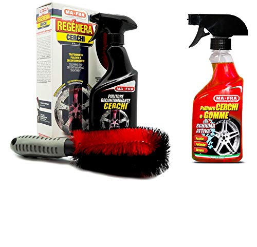 HT Hitopseller® Kit MAFRA Regenera Rigenera Cerchi e pulitore Cerchi e Gomme per la Pulizia e lucidatura delle gomme e dei Cerchi Auto