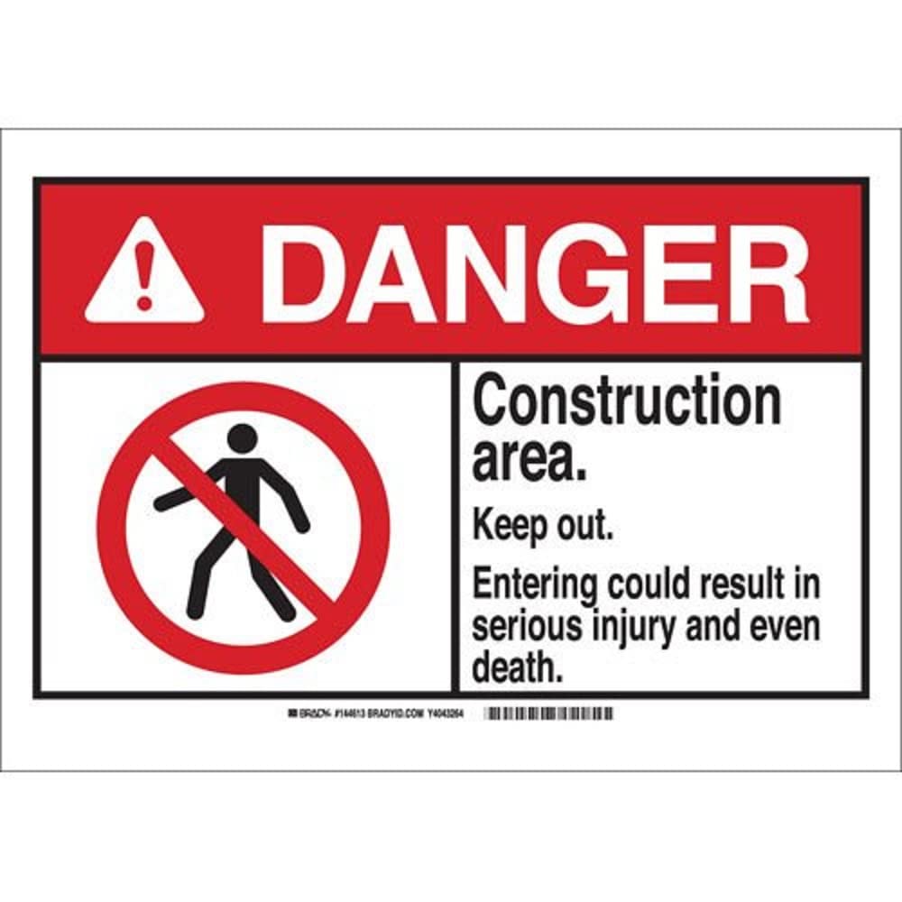 Panneau danger construction area pour sécuriser les abords publics - 2
