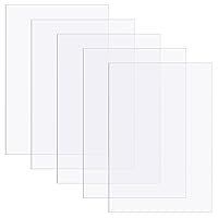 Vista 8 de Zonon 5 piezas de hojas de policarbonato transparentes de 14 x 11 x 0.02 pulgadas, láminas delgadas de plástico resistente, panel de plástico