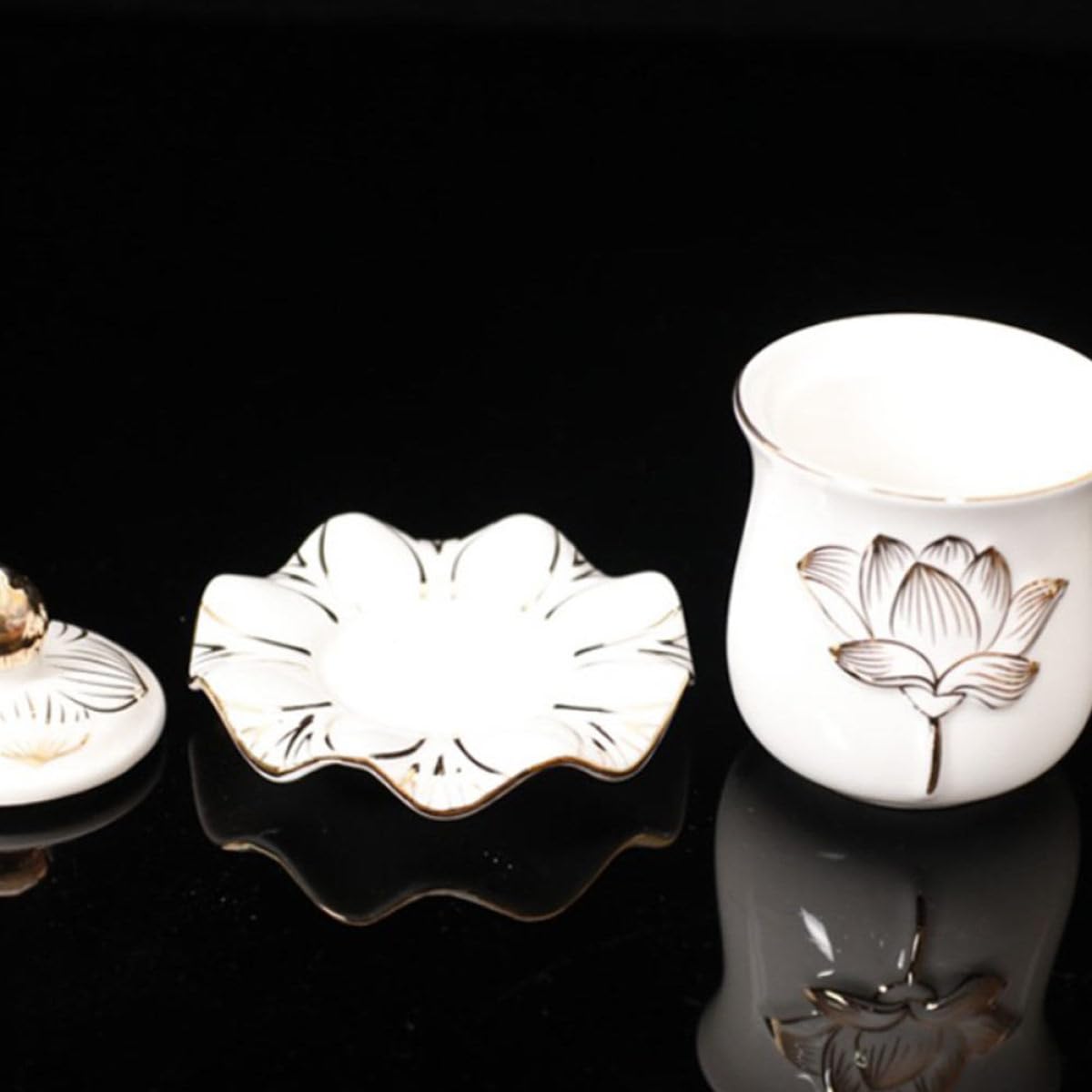 in per Acqua e Fiori Fiore di Loto in Beige Rituale per Offerte Buddiste per Decorazione Domestica