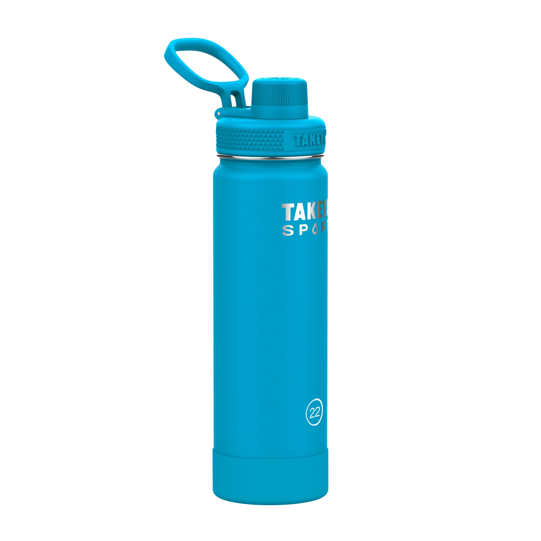 Takeya Sports Water Bottle with Spout Lid - Bottle with Triple Stainless Steel Insulation - Dishwasher Safe BPA-Free