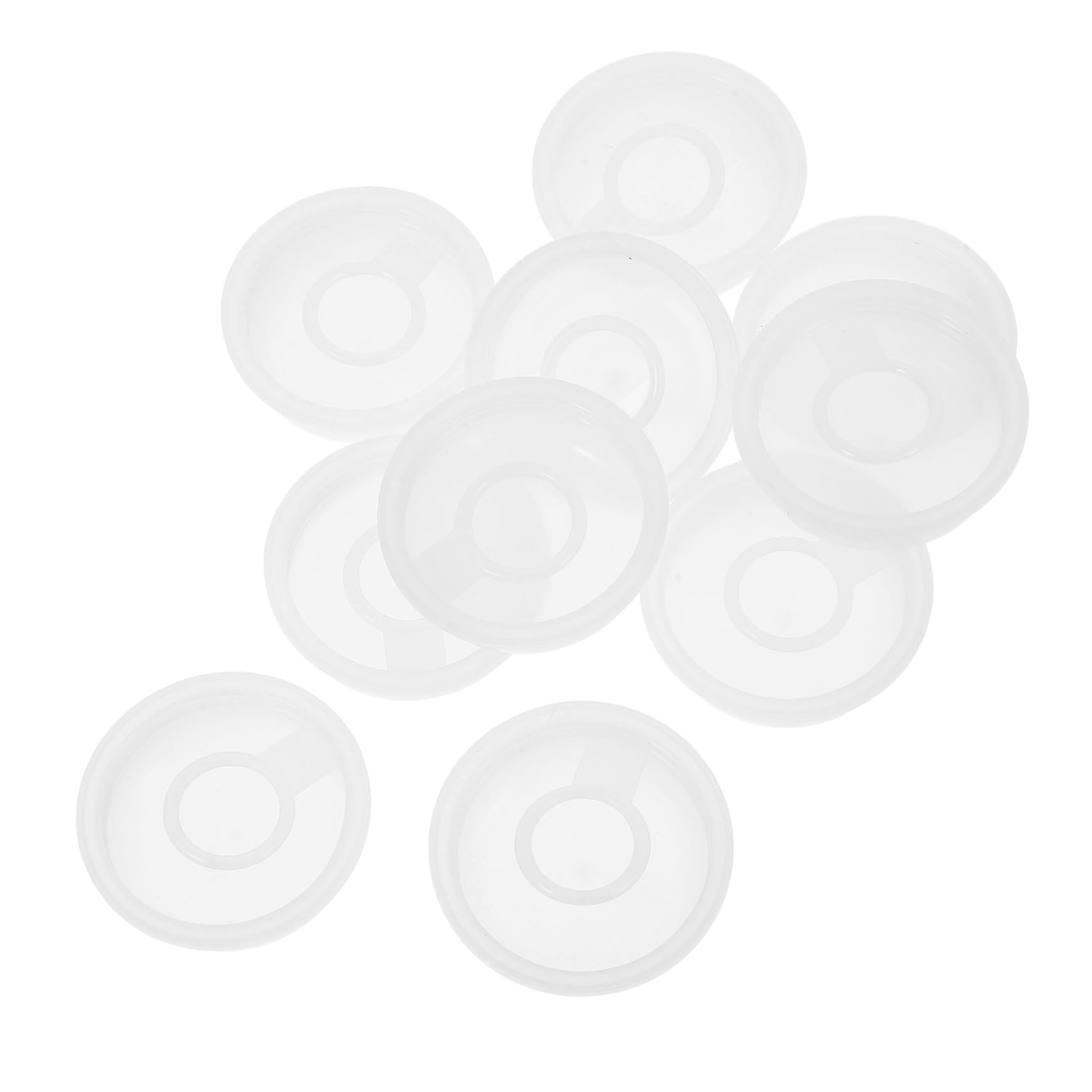 FOYTOKI 10Pcs Leak Screw Seal Lids for Plastic Storage Buckets for Chemical Paint and Pet Food Storage with Pull Ring Design for