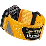 ULTIMALバンド Apple Watch対応 中空ナイロン スポーツストラップ iWatch Series 8/7/6/5/4/SE/3/2/1用, 38mm/40mm/41mm, 宝石なし