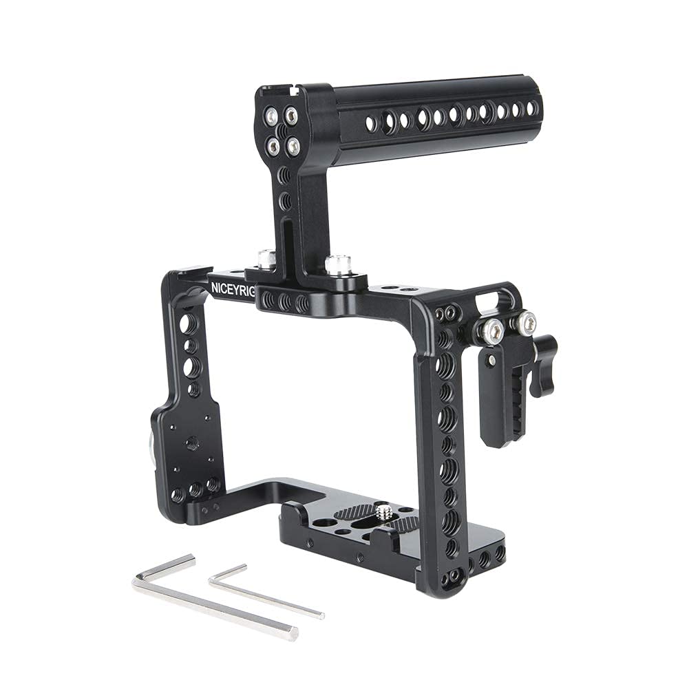 NICEYRIG A7RIII/A7III/A7MIII/A9/A7RII/A7SII fotocamera Cage kit con formaggio manico superiore HDMI Cavo per DSLR Sony A7RIII/A7MIII/A9/A7SII/A7RII A7II camera