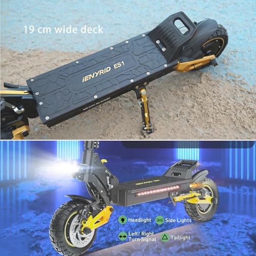 iENYRID Electric Scooter for Adults, Escooter, 47 Miles Range, 20.8Ah High Capacity Battery, Dual Motors and Hydraulic Shock Absorber, Folding Scooters - Image 7
