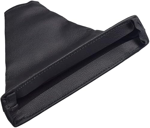 Hacreyatu Cubierta de cuero PU negro para palanca de cambios de palanca de cambios, cubierta de cuero para freno de mano de coche, para Toyota
