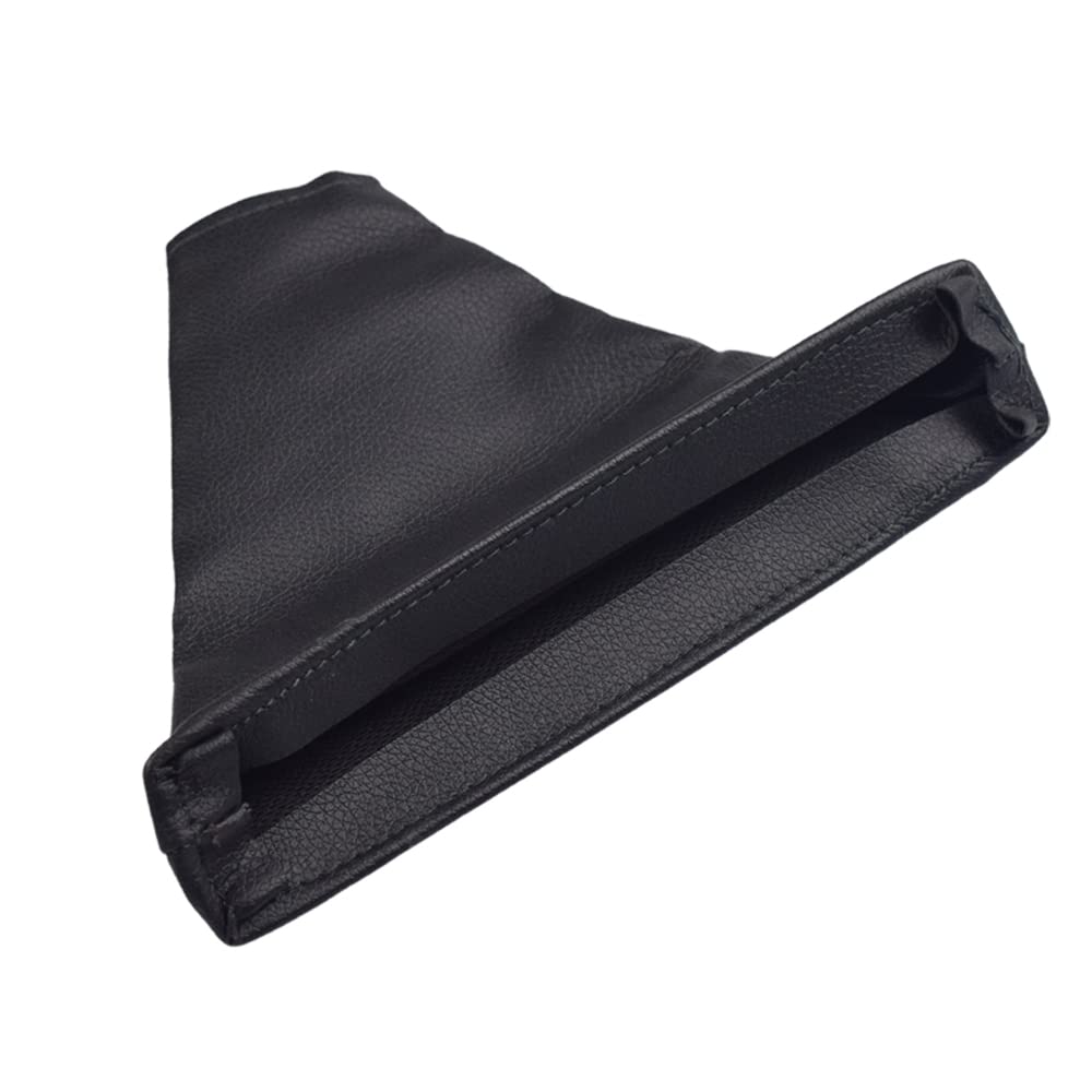 Hacreyatu Black PU Leather Shift Lever Shift Strap Trunk Cover, Car Handbrake Leather Cover, for Toyota Corolla 2007-2013