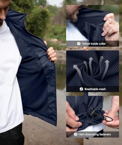 Image of SWISSWELL Men's Waterproof Golf Rain Suit Rain Gear Jacket and Pants Lightweight for Golf Fishing Big and Tall S-5XL