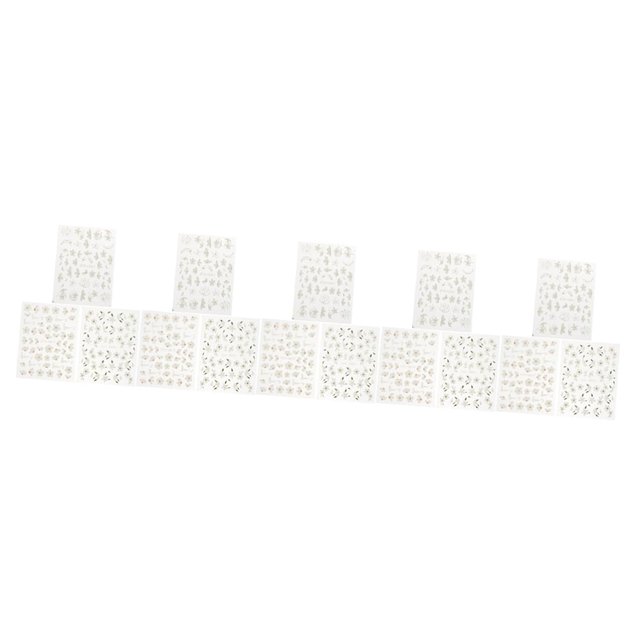 FOMIYES 5 Set Di Adesivi Per Unghie Floreali Eleganti Decalcomanie Per Nail Art Materiale Per Nail Art 3 Fogli * 5