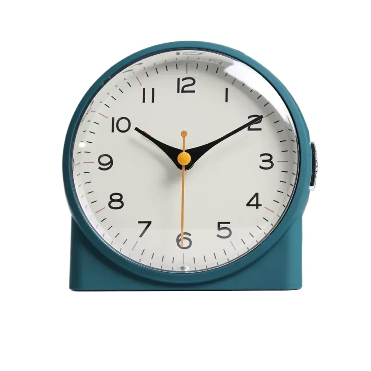 YHxFlux Table clocks 4 inch Silent Non Ticking Small Clock with Night Light, Snooze and Functions for bedrooms(Blue)