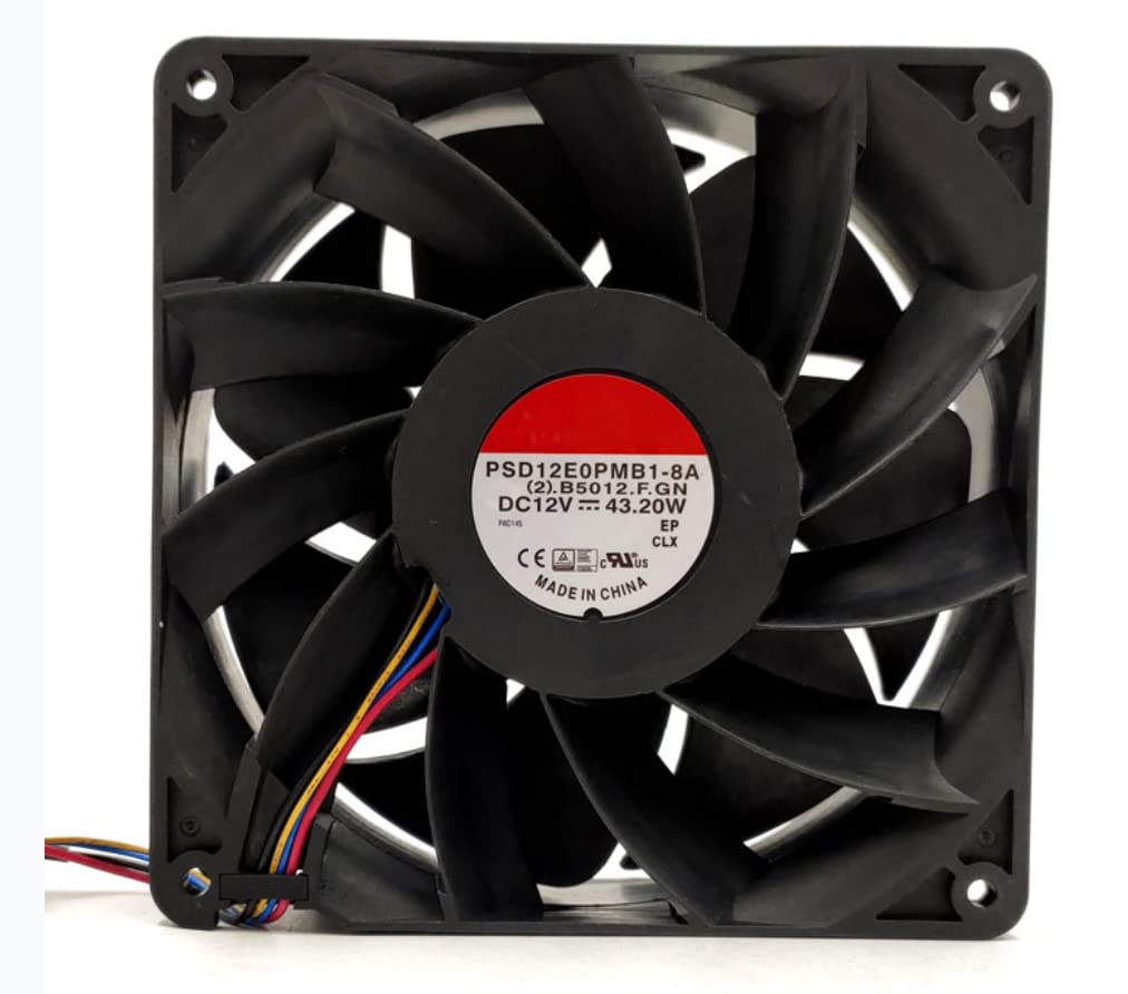 PSD12E0PMB18A Fan, for 140X140X38MM 12V 43.2W 6000RPM 14038 4Wire