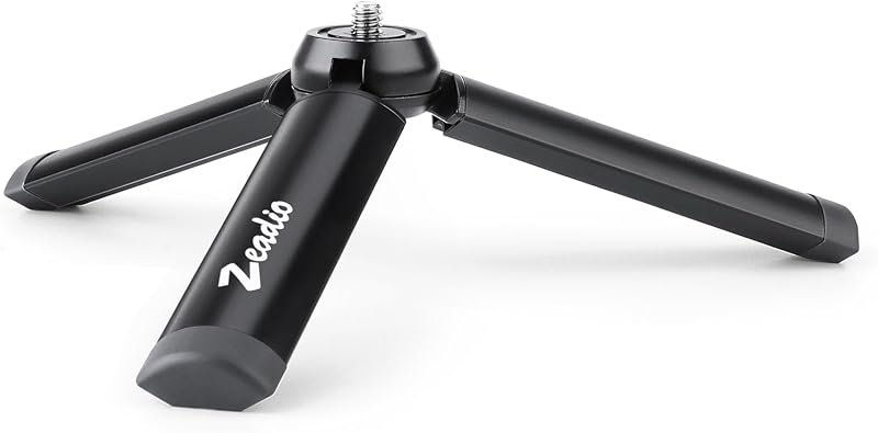 Metal Mini Tripod, Desktop Tabletop Stand Compact Tripod for Smooth 4, Osmo Mobile, Vimble 2, Gimbal Handle Grip Stabilizer and All Cameras