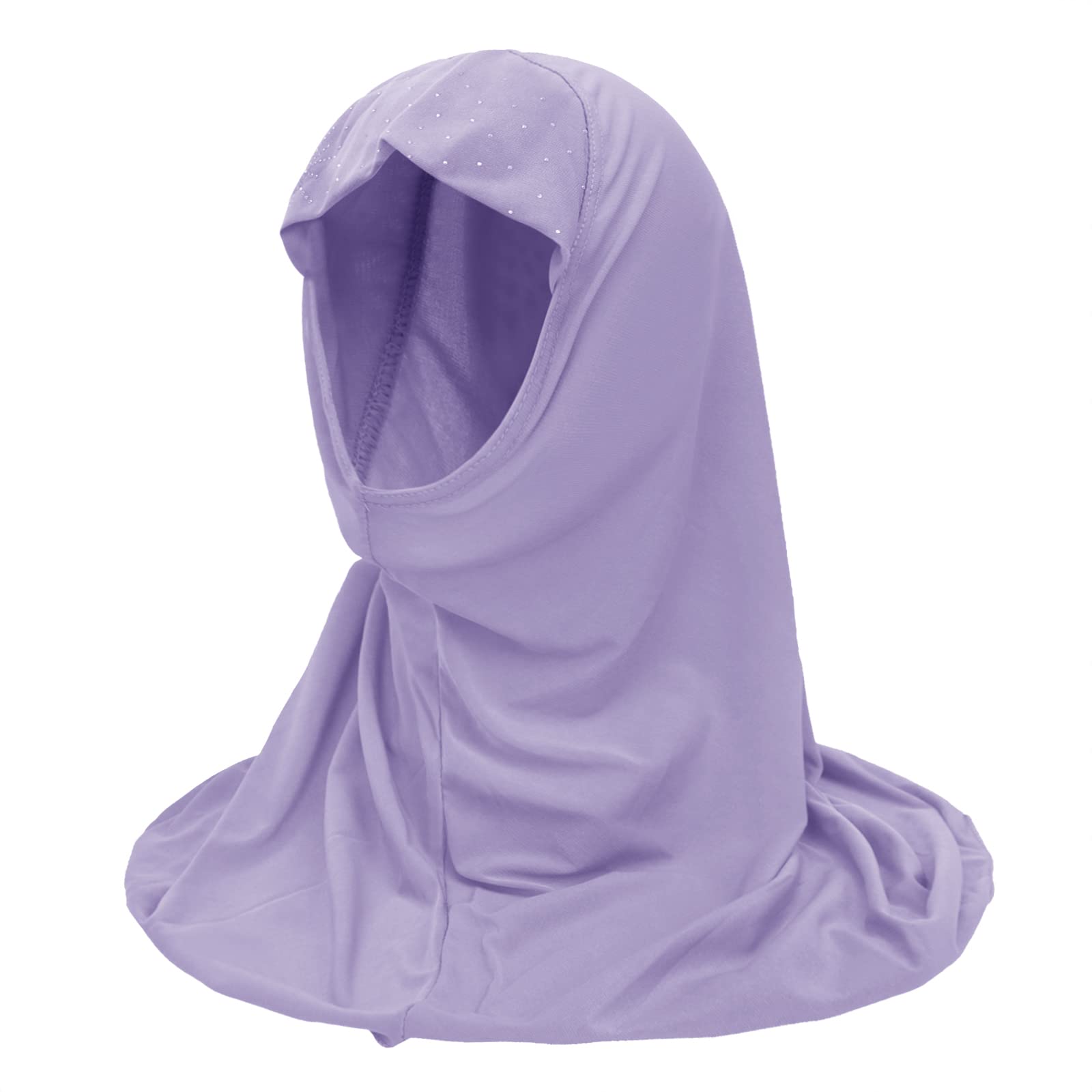 Girls Hijab Scarf Kids Muslim Headscarf Flower Islamic Arab Head Scarf Wrap One Piece Instant Hijabs for 2-6Y