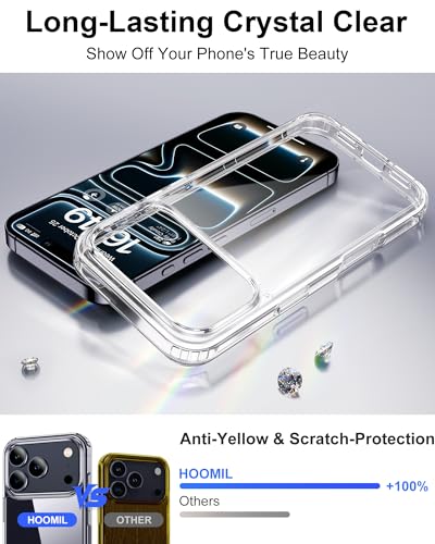 Image of HOOMIL Case for iPhone 17 Pro Max, Crystal Clear