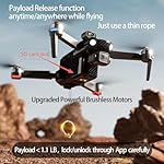Upgraded Professional Drones with Camera for Adults 4K HD, Anti-shake 3 Axis Gimbal, 360° Obstacle Avoidance, Payload Release, Tablet Touch Screen Controller, Up to 5 Miles Range, 84 Minutes Two Batteries, Time-lapse, Follow Me, Rainproof, GPS Safe Height Auto Return - Image 3