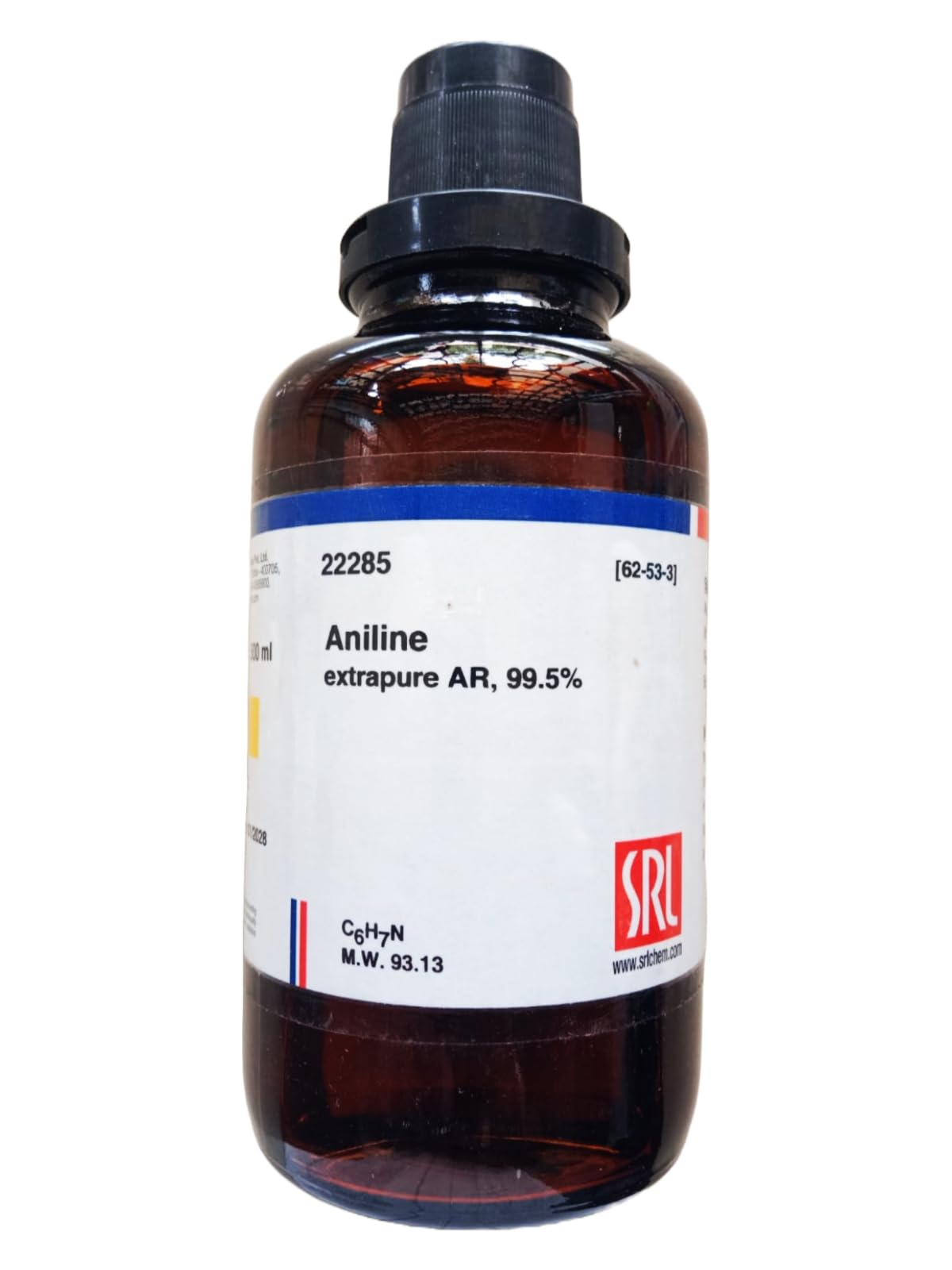 See full amazon price history chart for SRL Aniline extrapure AR Grade, 99.5%,500ml, CAS NO 62-53-3, Molecular Formula : C6H7N, Storage : Room Temperature, Shelf Life : 60 Months for laboratory and industrial use only SRL Aniline extrapure AR Grade, 99.5%,500ml, CAS NO 62-53-3, Molecular Formula : C6H7N, Storage : Room Temperature, Shelf Life : 60 Months for laboratory and industrial use only (B0C7NZP3FT) Amazon Price History, Amazon Price Tracker