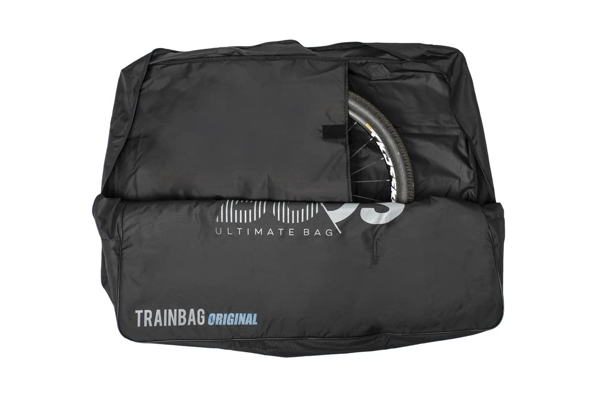 Housse De Transport Vélo de Route et VTT TRAINBAG Original de Buds-Sports - Compatible 29″ - Conforme Au Standard SNCF (130 x 90 cm) - Idéal pour Transporter Votre Vélo en Train, Bus et Voiture