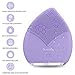 SUNMAY Leaf Sonic Facial Cleanser and Massager Brush,Soft Silicone Face Anti-Aging Scrub Electric Brushes Exfoliator with Timer Rechargeable Waterproof Deep Cleansing Device(Violet)