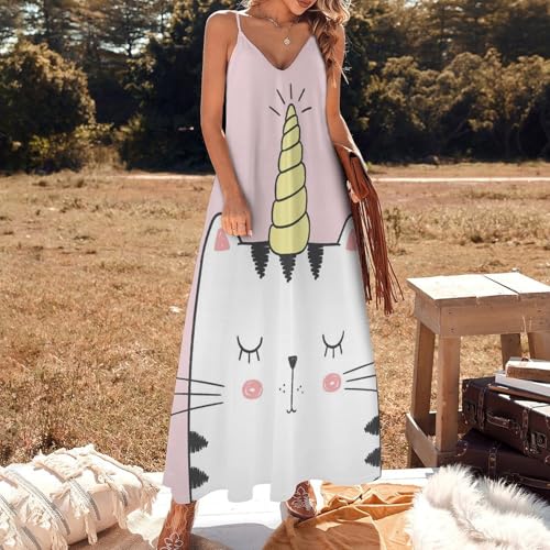 Robe maxi sans manches chat licorne la solution contre la chaleur - 2