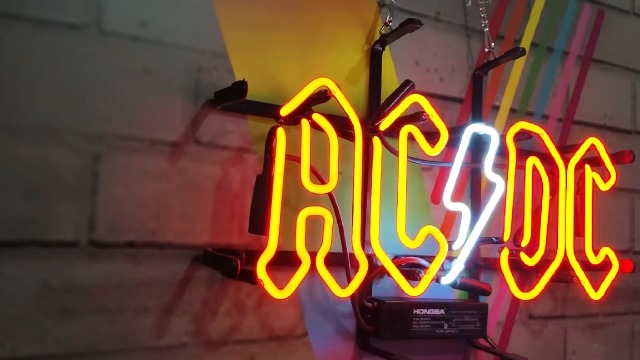 Urby AC/DC Real Glass Neon Light Sign Home Beer Bar Pub Recreation