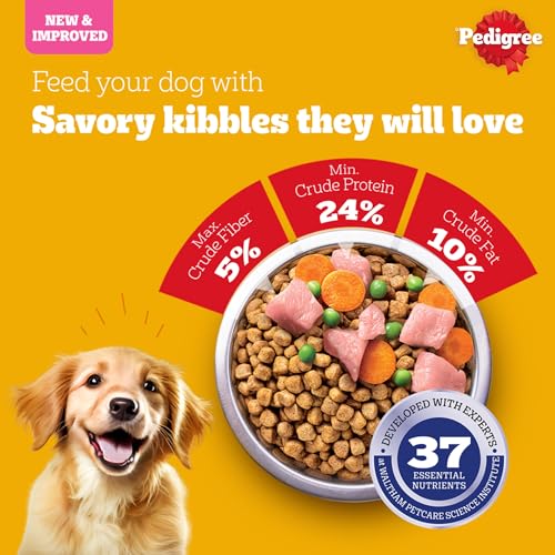 Image of Pedigree Puppy Dry Dog Food, Meat & Milk, 10 kg, Contains 37 Essential Nutrients, 100% Complete & Balanced Food for Puppies (Pack of 2)