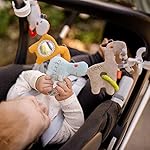 Fehn Kinderwagenkette Baby Mobile Loopy & Lotta – Babymobile Kette mit süßen Anhänger Figuren - Babyspielzeug zum flexiblen Aufhängen - Kinderwagen Spielzeug für Babys und Kleinkinder ab 0+ Monaten