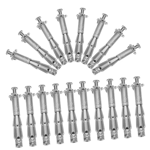 KICHOUSE Cement Screws for Drywall Plaster Walls 20 Sets Hollow Door Anchor Expansion Nut Screw