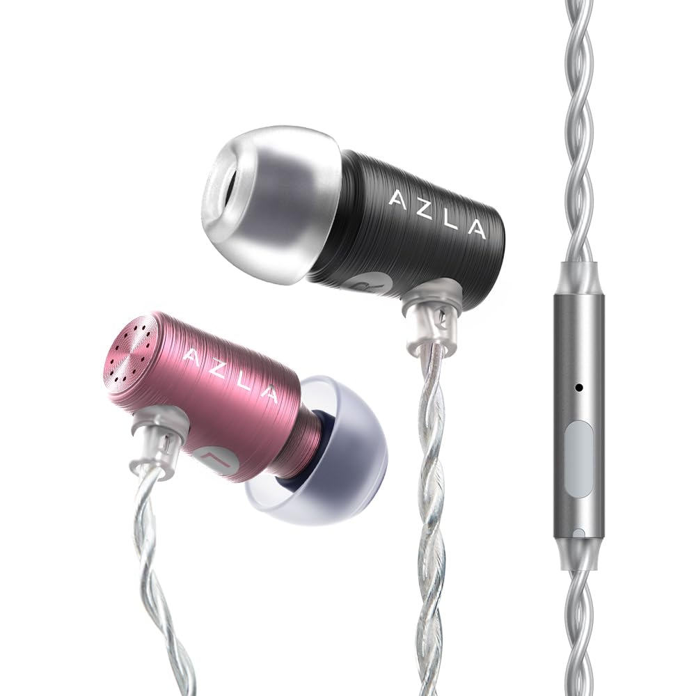 wired gaming earbuds pink black for fps games