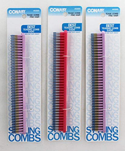 Best Tease Comb Ever! For Fine Hair. Pack of 3