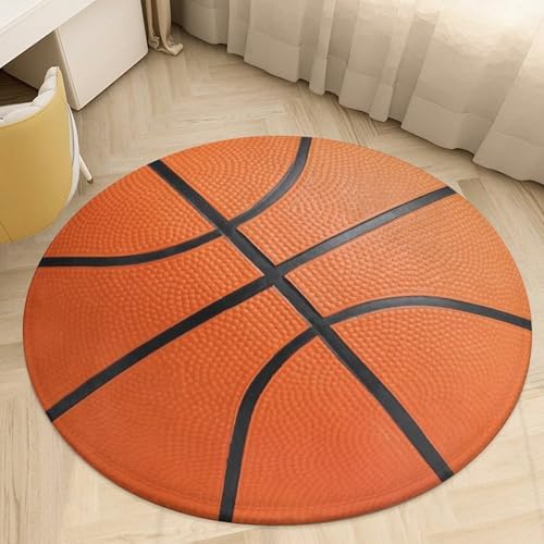 MoBlinko Basketball Rug for Boys Bedroom 3 Ft Circle Rug Carpet C...