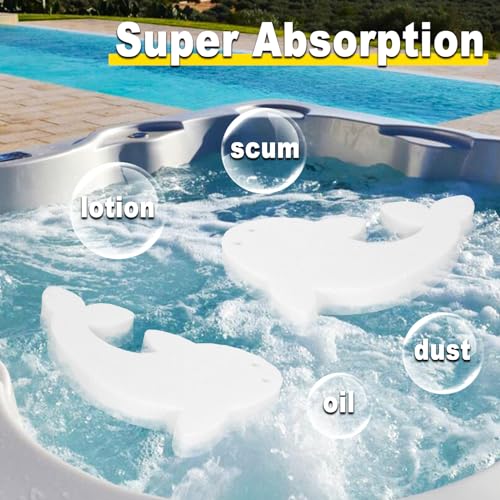 Esponja de delfín para jacuzzi inflable que elimina la grasa y escoria flotante en tu spa 5
