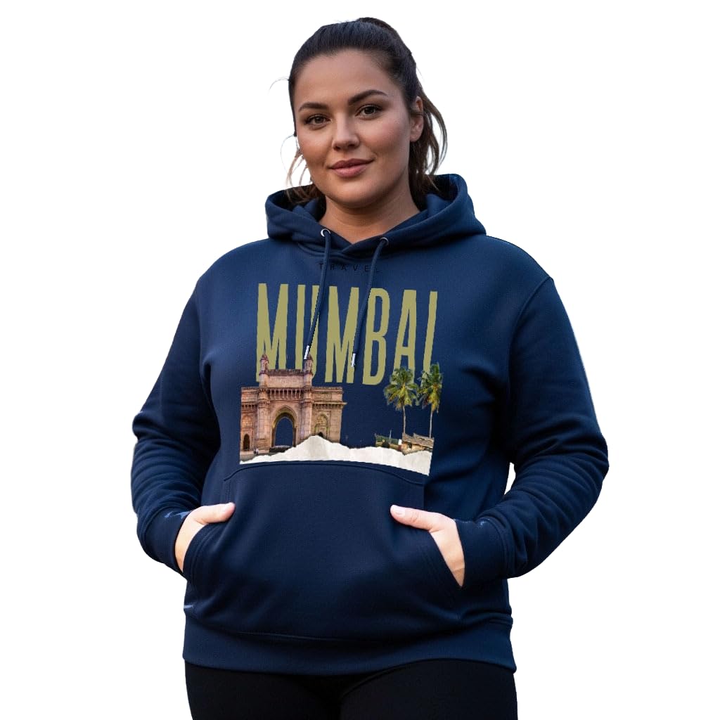Women's Cotton Fleece Navy Full Sleeve Graphic Printed Plus Size Hooded Sweatshirt | 2XL, 3XL, 4XL, 5XL Hoodies for Womens Winter Wear | 012-image-49