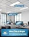 Sunco 2x4 LED Flat Panel Light Drop Ceiling Office Shop Commercial Warehouse Fixture, 6500 Lumens, Selectable Features, 30W/40W/50W, 4000K/5000K/6000K, Dimmable (0-10V), Dustproof ETL 2 Pack.