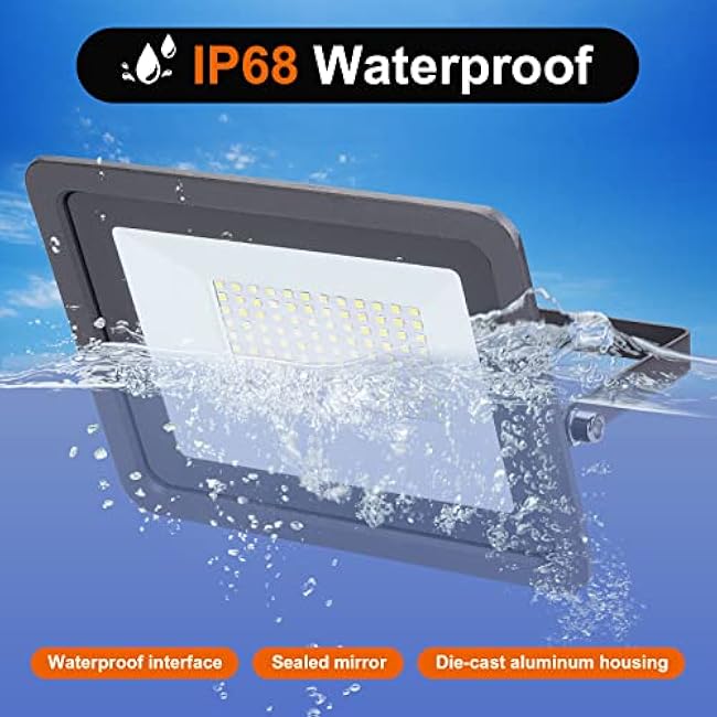 MIWAT 100W LED Landscape Lights Security Working Lamp 6x8 Size