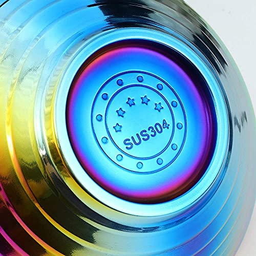 Buyer Star Rainbow Ramen Bowl Set Noodle Bowl Japanese Style Soup Bowls Set With Chopsticks, Ladle Spoons Set And Large Bowl For Noodles (Large, 8 Inch) #TOP4