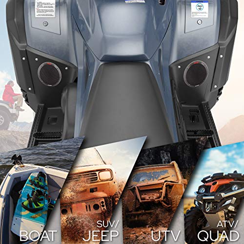 Image of Pyle 6.5 Inch Dual Marine Speakers-2 Way Waterproof & Weather Resistant Outdoor Audio Stereo System with 400 Watt Power,Polypropylene Cone & Butyl Rubber Surround-1 Pair-PLMR605W (Black) (Pack of 12)