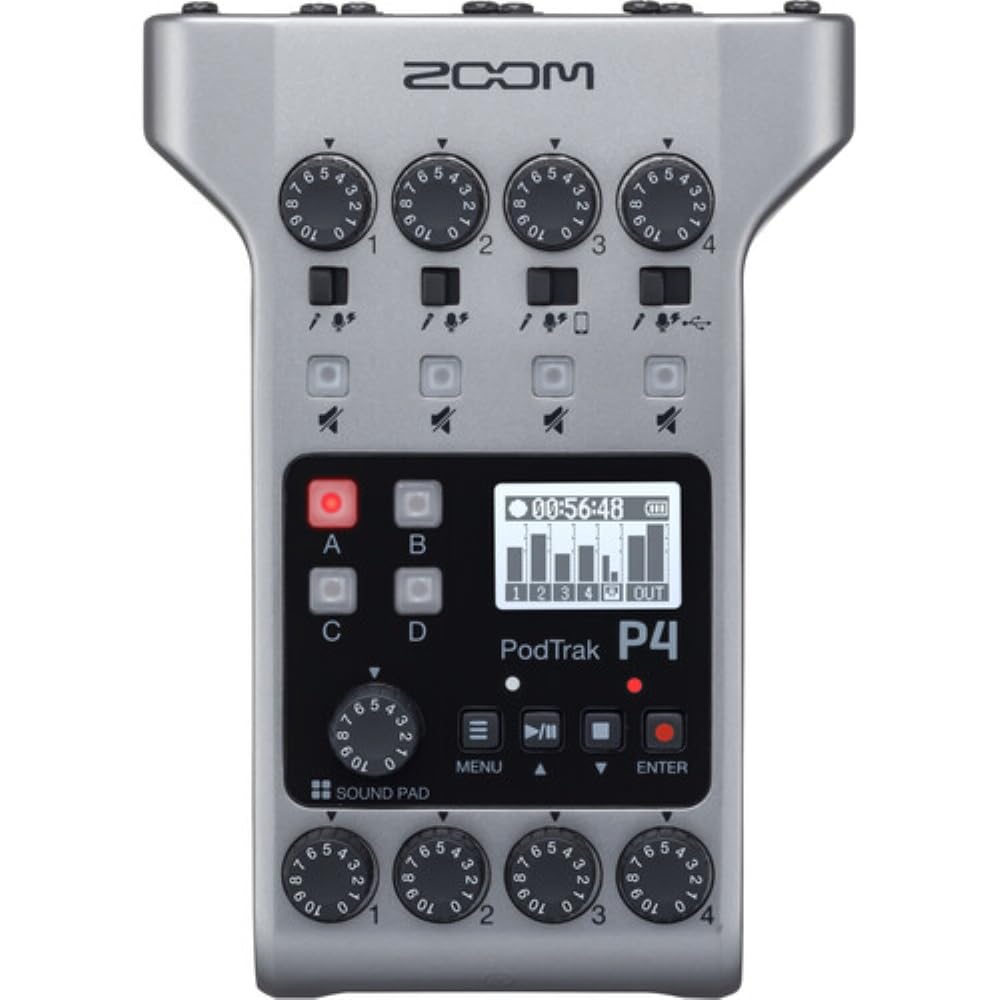 Amazon.com: Zoom PodTrak P4 Portable Multitrack Podcast Recorder