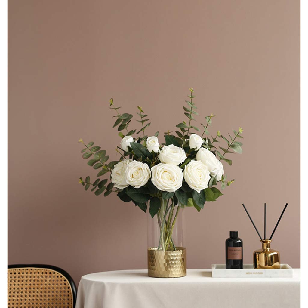 Knstliche Blume in Topf Knstliche Blumenstrau, knstliches Blumenlicht  Luxus Blumenarrangement, dekorative Feuchtigkeitsstrau -Rosenstrau, ...