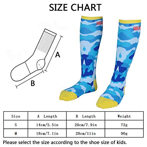 JTENG 2 Paar Kinder skisocken, Winter Ski Snowboard Skifahren Socken Hoche Leistungs Thermisch Warm, ideal für aktive Kinder – Bild 5