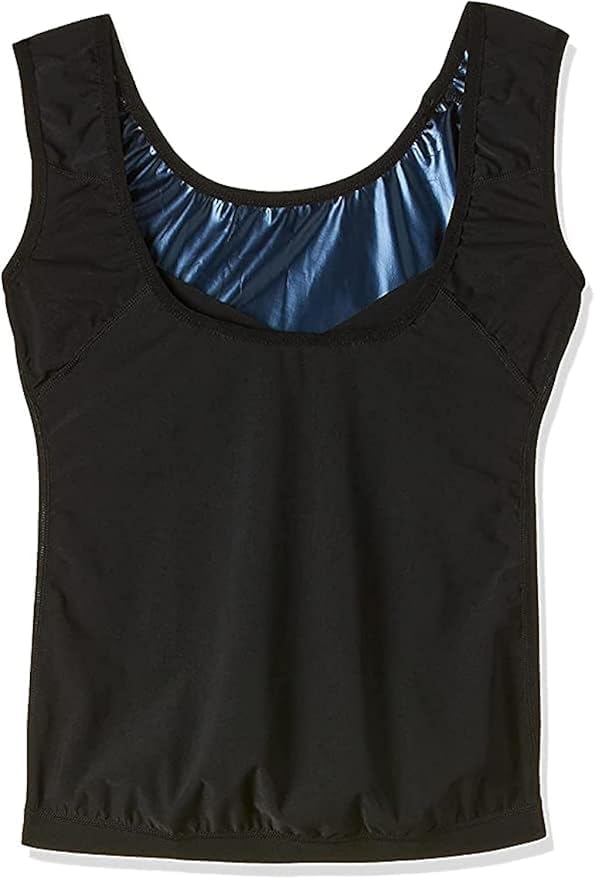 Fashion Fitness Gym Vest Sweaty Waist Trainer Body Shaper Slimming Suit Weight Loss Vest Shapewear for Men Women (Women-black, L/XL)