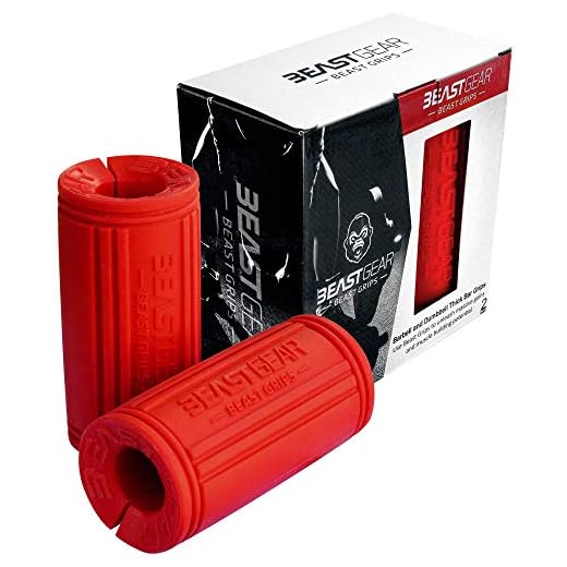 Mango para Mancuernas de Beast Gear – Adaptador Barra Gruesa para Pesas/Thick Grip para aumentar tu masa muscular en tus brazos y mejorar el agarre