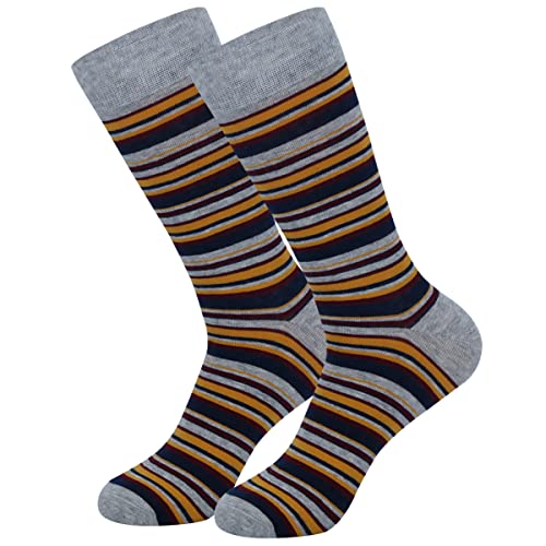 Hhx Yonlee Mens Colorful Striped Dress Socks Design Great Value Cotton Gift Box For Mens Socks Size 10-13 #TOP3