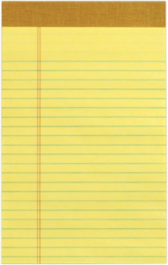 Tops Perforated Junior Pad, Canary Yellow, 24 Count