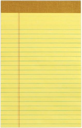 Tops Almohadilla Junior Perforada, Amarillo Canario, 24 unidades