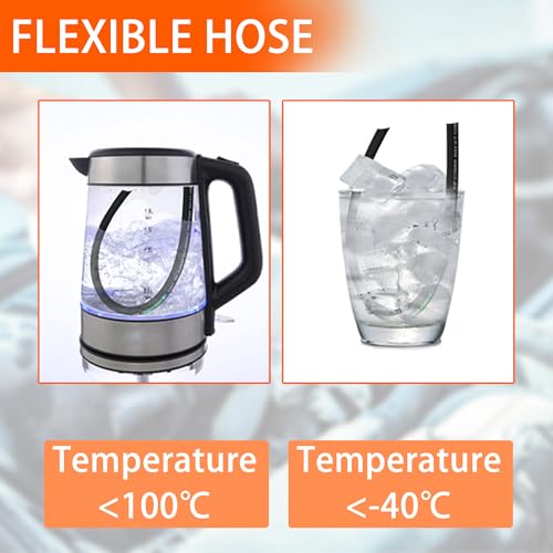 Image of Autovo Hydraulic Hose Swivel Assembly 1 /2 inch Hydraulic Hose with Female JIC X Female JIC 60 inch Long 3988 psi, Black