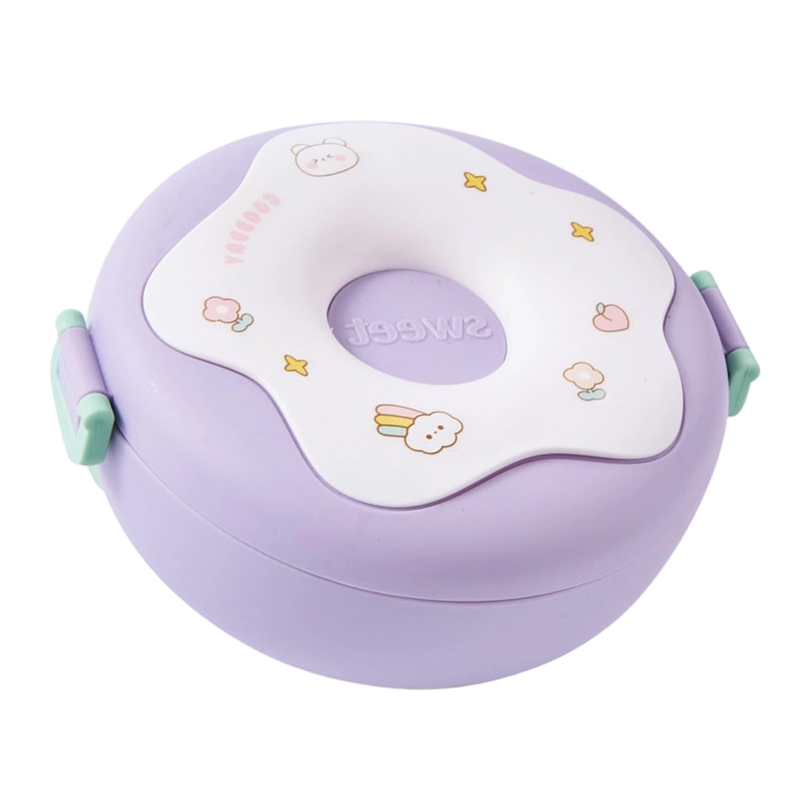 jiingekk Camping Picnics Food Container Compacts Portable Lunch Box Fruits Snacks Storage for Students and Worker Cartoon Lunch