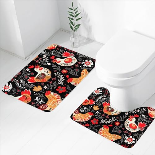 Tapis de bain absorbants en microfibre douce avec dossier antidérapant - 4