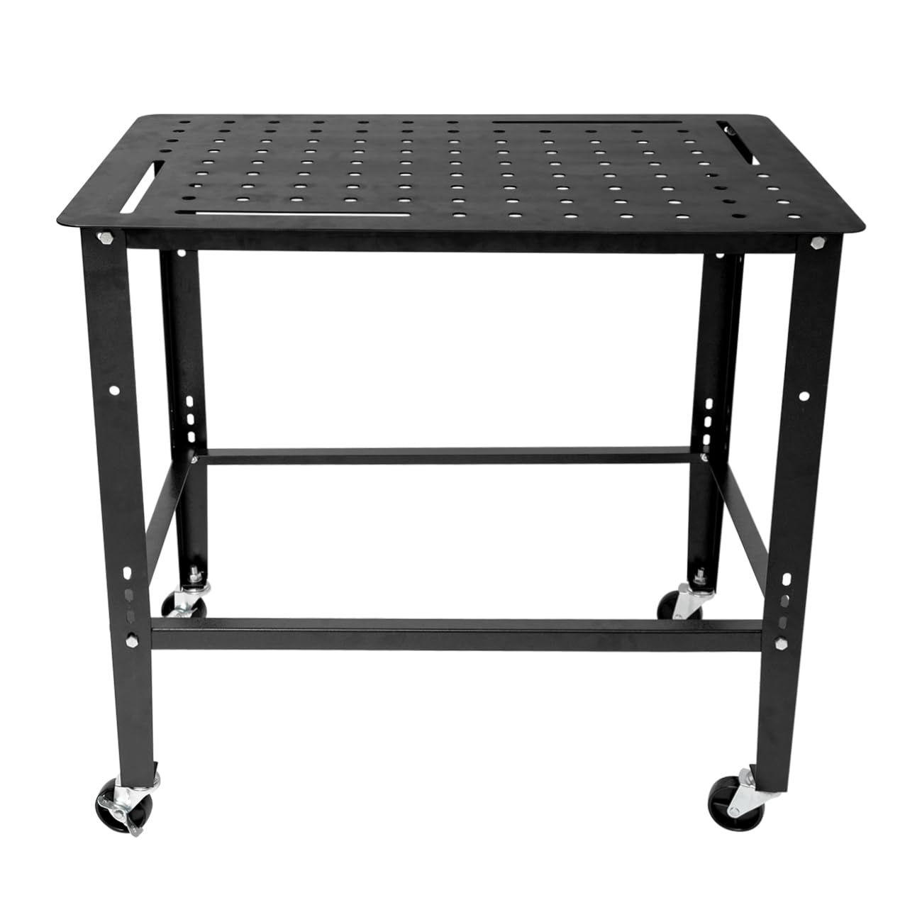 biosp Welding Table 36''x24'' 600lbs Load Capacity Work Bench, Carbon Steel Metal, Heavy Duty FixturePoint Table, 0.12" Thick Fabrication Workbench Top, Adjustable Feet, Tool Slot, Industrial Cutting