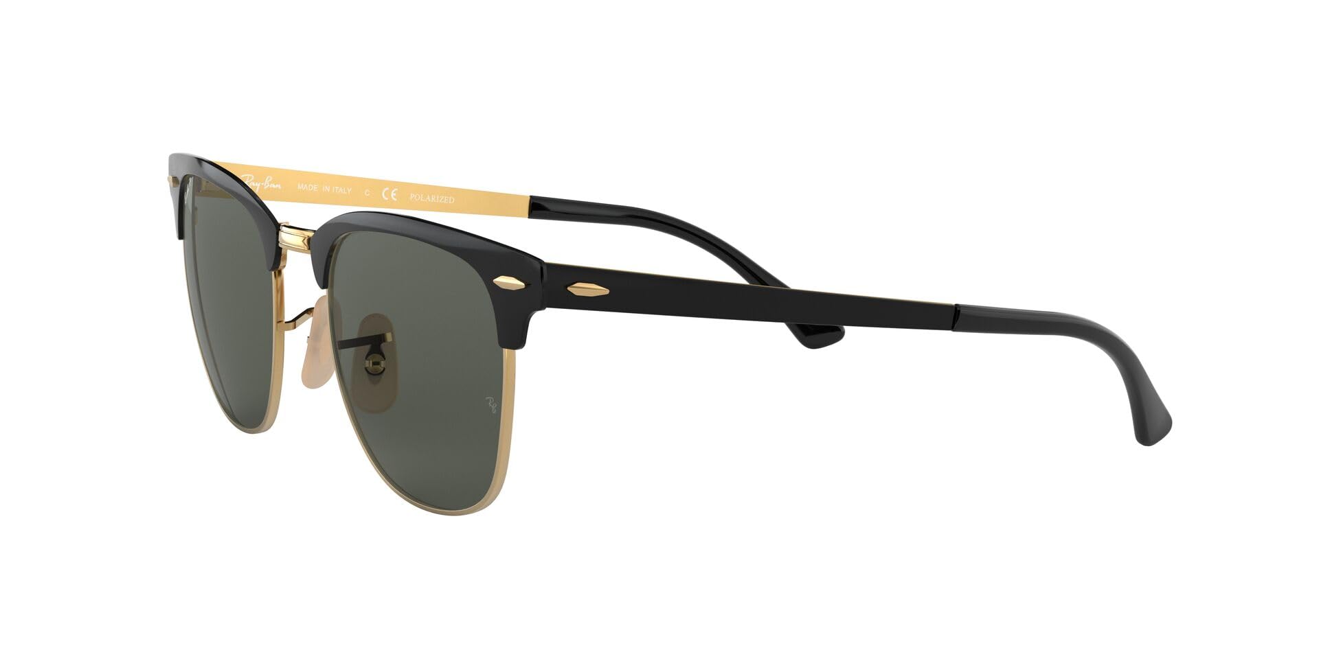 Ray-Ban Unisex-Adult Square Sunglasses Black Frame Green Lens Free Size 1